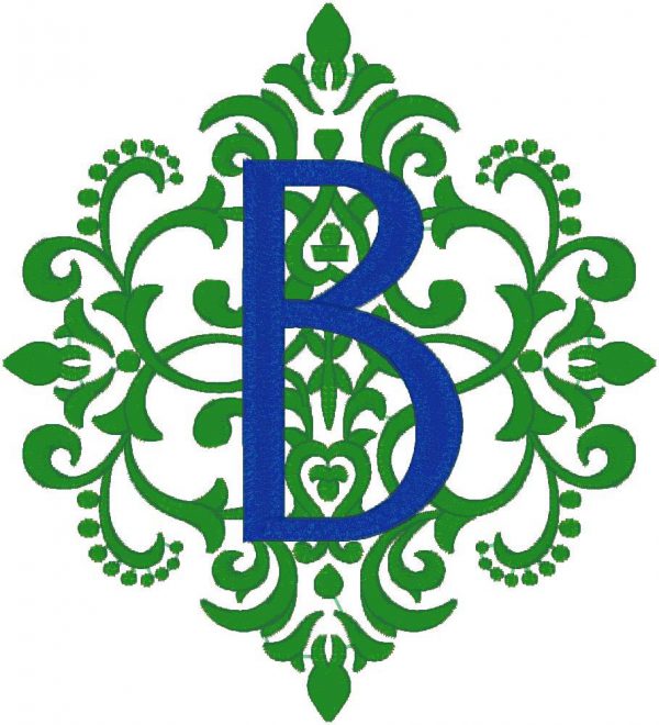 ABC Elegant Damask Monogram